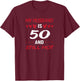 My husband is 50 and still hot 50th birthday apparel T-Shirt - T-Shirt | Maroon