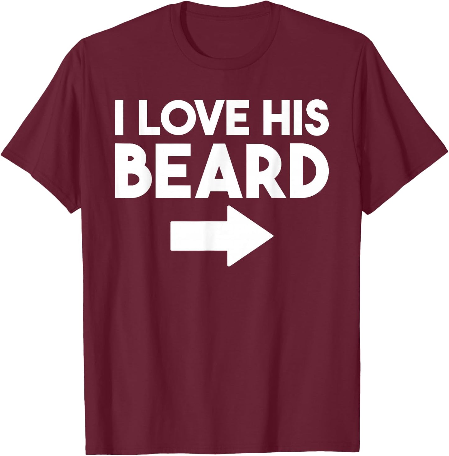 I love his Beard Viking Bearded Men T-Shirt - T-Shirt | Maroon