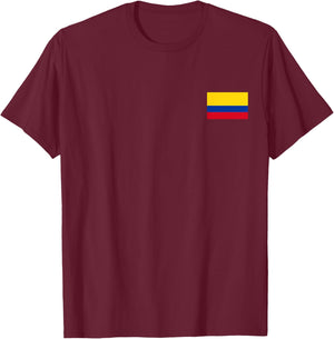 Colombia Flag Cool Bandera Colombian Flags Gift Men Women T-Shirt - T-Shirt | Maroon