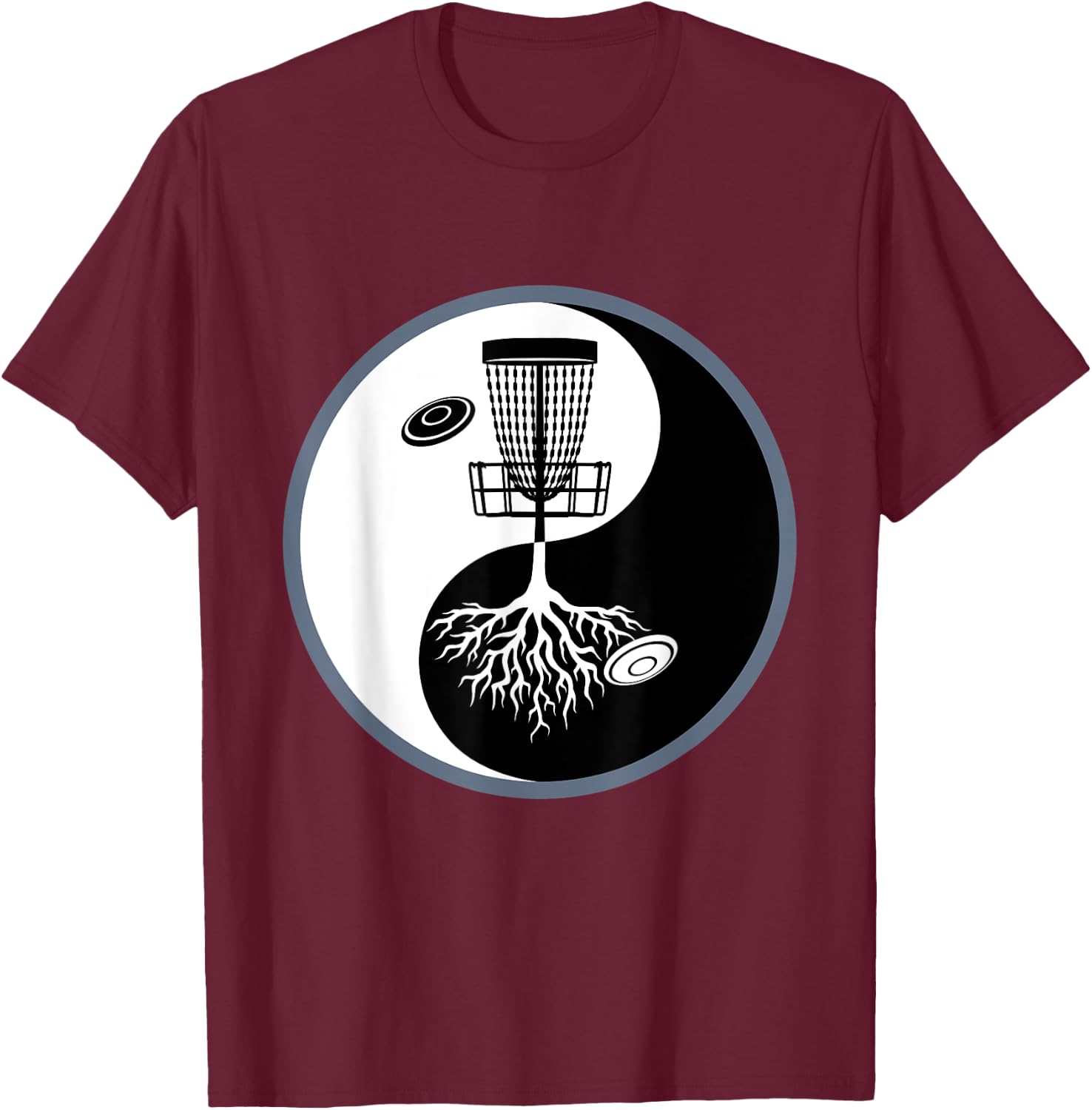 Disc Golf Women - Yin Yang T-Shirt - T-Shirt | Maroon