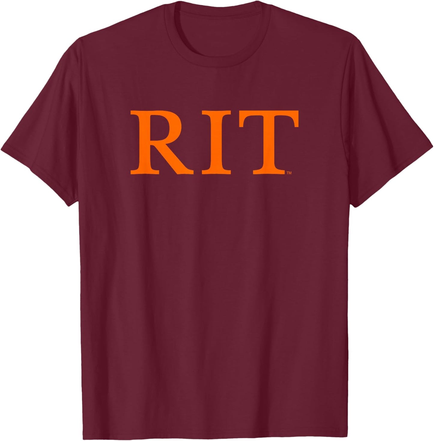 Rochester Institute of Technology RIT Orange Type T-Shirt - T-Shirt | Maroon