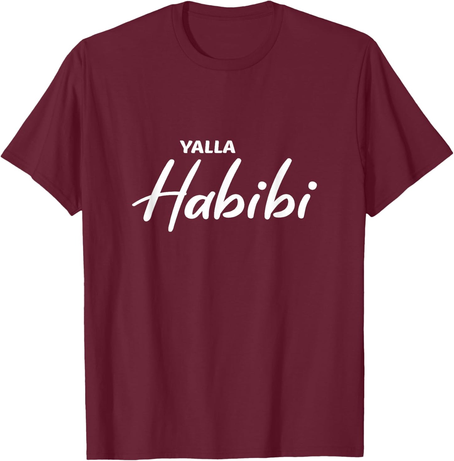 Yalla Habibi T-Shirt - T-Shirt | Maroon