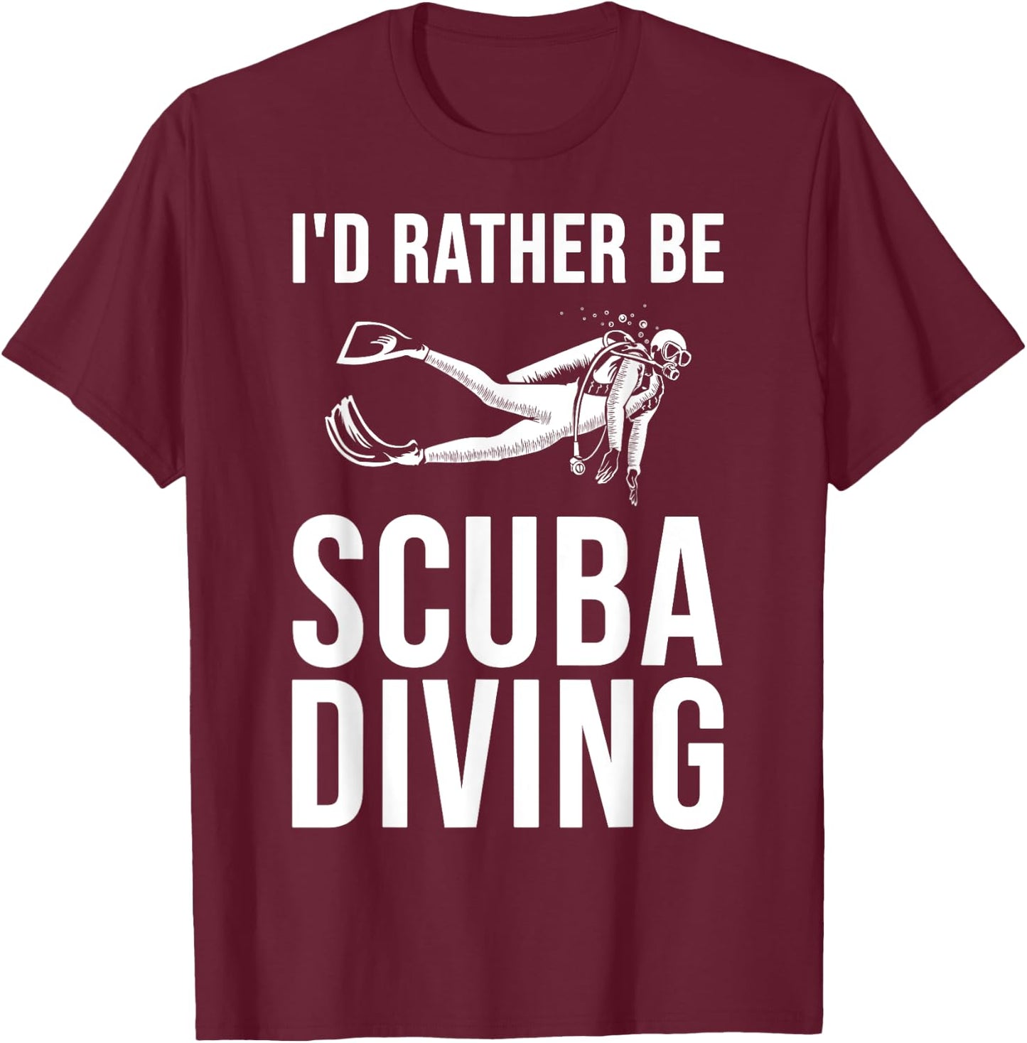 Cool Scuba Diving Women Snorkeler Beach Scuba Diver T-Shirt - T-Shirt | Maroon
