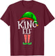 The King Elf Family Matching Group Christmas T-Shirt - T-Shirt | Maroon