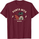 Punta Mita Mexico Vintage Surfing Skeleton Skull T-Shirt - T-Shirt | Maroon