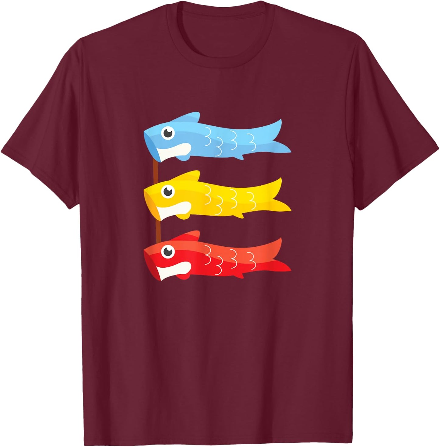 Children's Day Japan Carp Fish Japanese Boys Day Koinobori T-Shirt - T-Shirt | Maroon