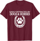 Funny Horse Women Girls Easily Distracted By Dogs And Horses T-Shirt - T-Shirt | Maroon