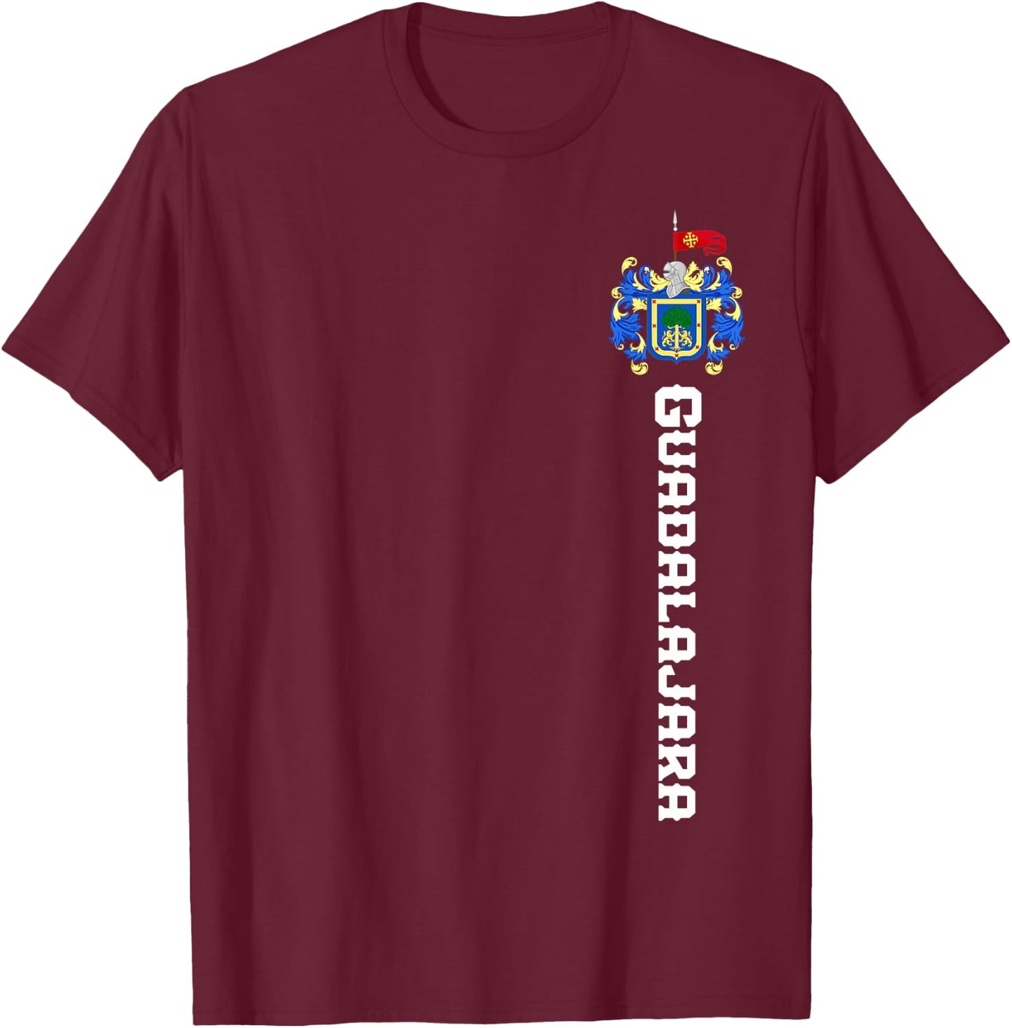 Guadalajara De Jalisco De Mexico Escudo Eagle Aguila Emblem T-Shirt - T-Shirt | Maroon