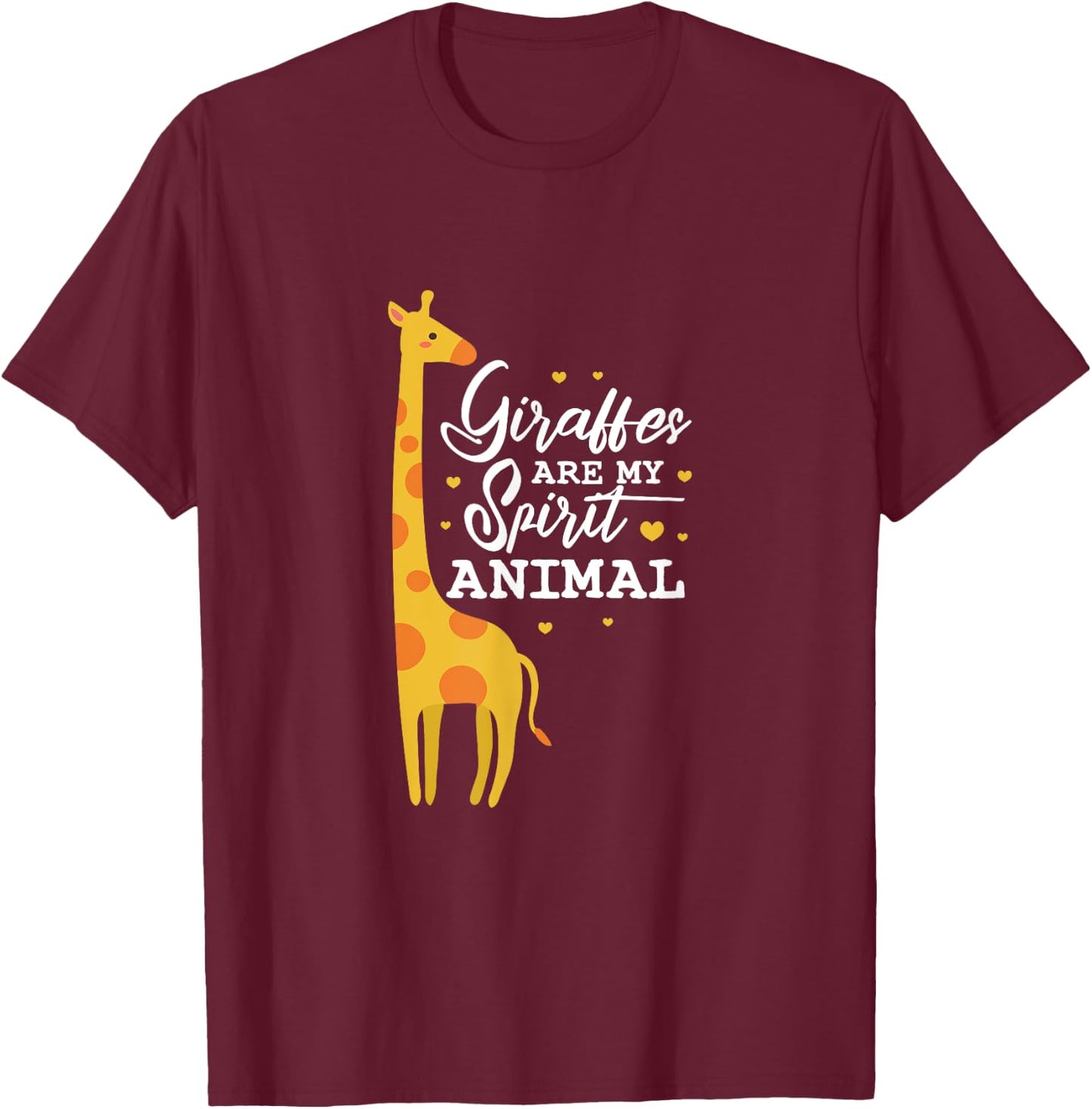 Giraffes Are My Spirit Animal Giraffe Lover T-Shirt - T-Shirt | Maroon