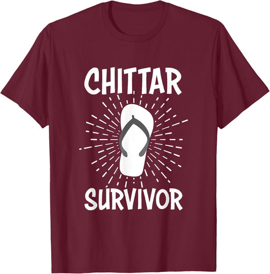Chittar Survivor Desi Punjabi Sikh Funny Indian Novelty T-Shirt - T-Shirt | Maroon