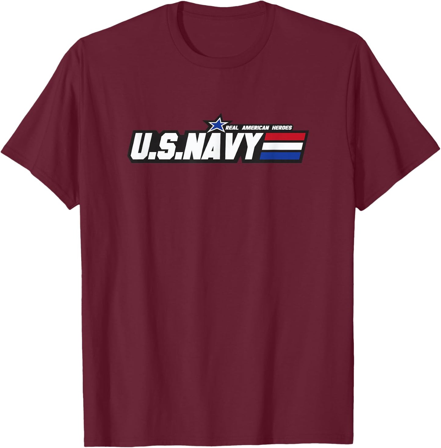 Real American Heroes - Us Navy T-Shirt - T-Shirt | Maroon