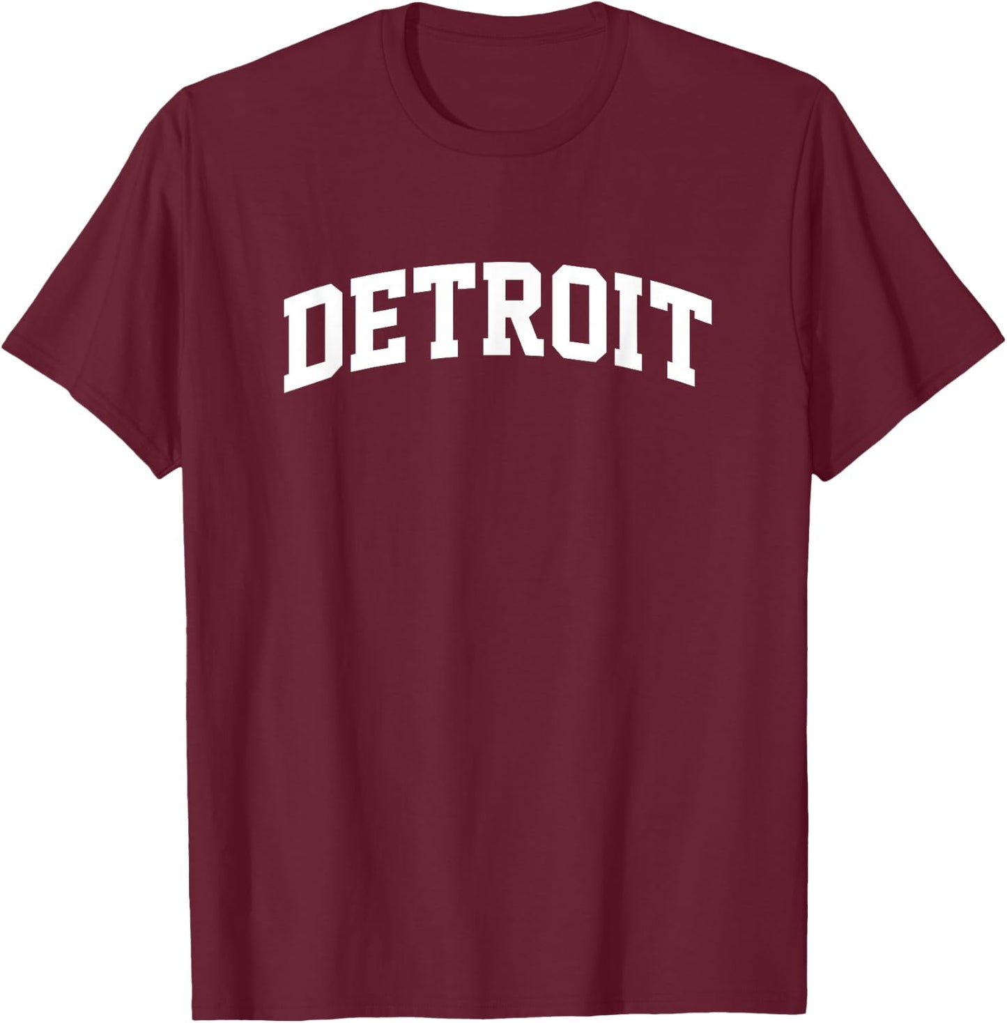 Detroit Arch Vintage Athletic Sports Fan USA Dark T-Shirt - T-Shirt | Maroon