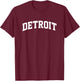 Detroit Arch Vintage Athletic Sports Fan USA Dark T-Shirt - T-Shirt | Maroon