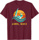 Jaws Maui Surf Peahi North Shore of Maui T Gifts T-Shirt - T-Shirt | Maroon