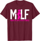 Funny Moms In Love With Fitness MILF T-Shirt - T-Shirt | Maroon