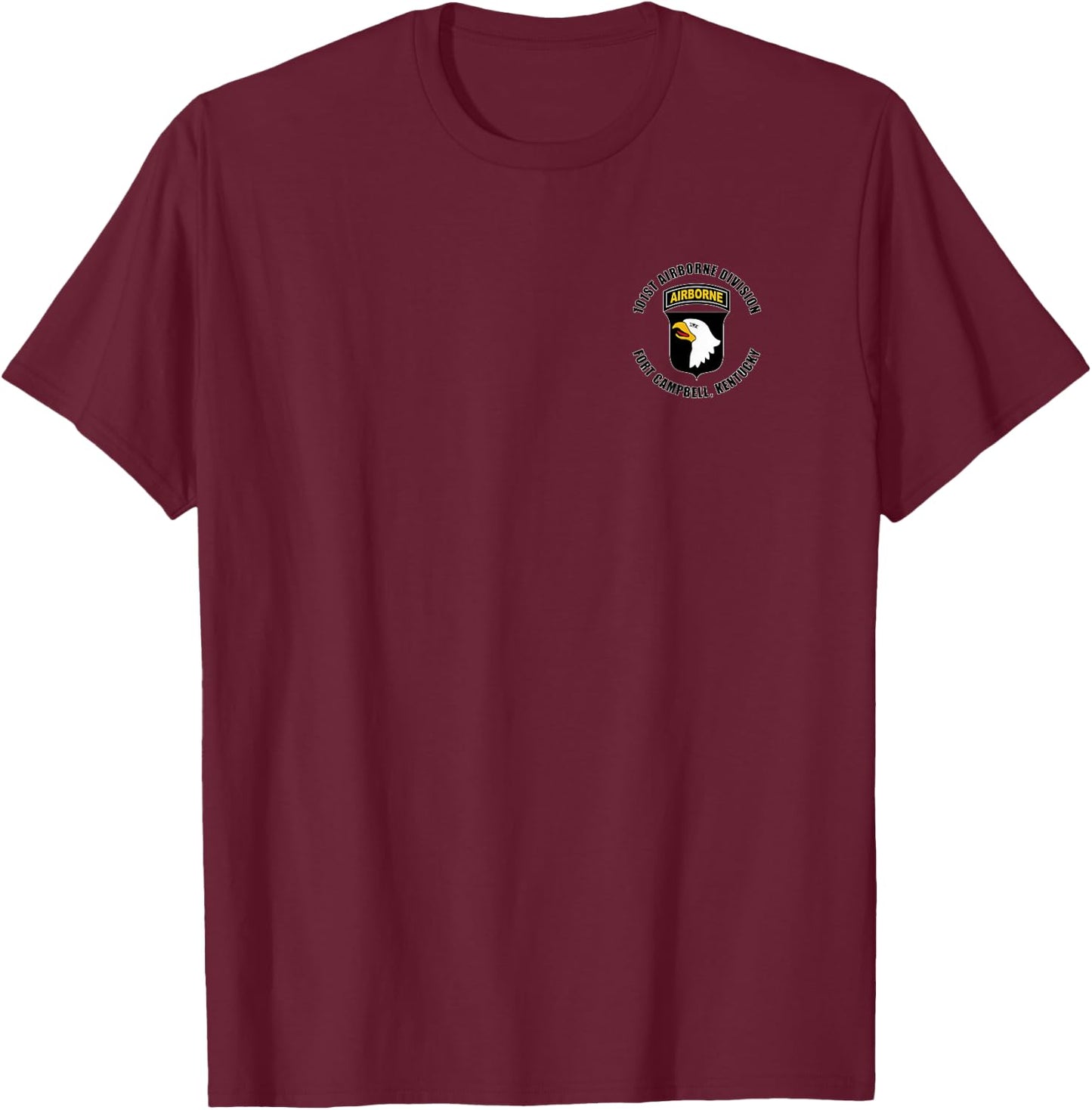 101st Airborne Division Fort Campbell Kentucky Veteran T-Shirt - T-Shirt | Maroon