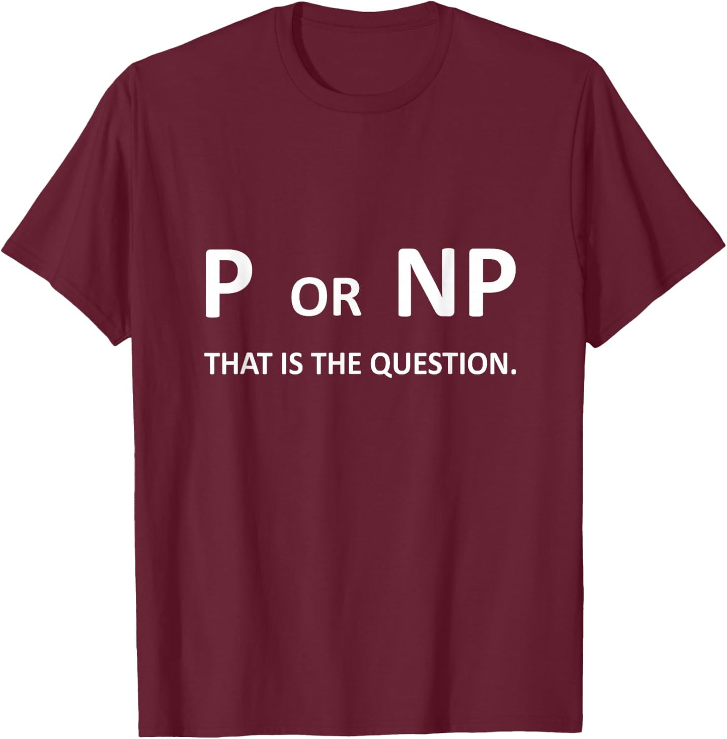 P vs NP Computer Science Programming Programmer Gift Nerd T-Shirt - T-Shirt | Maroon