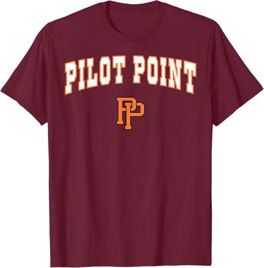 Pilot Point High School Bearcats C2 T-Shirt - T-Shirt | Maroon