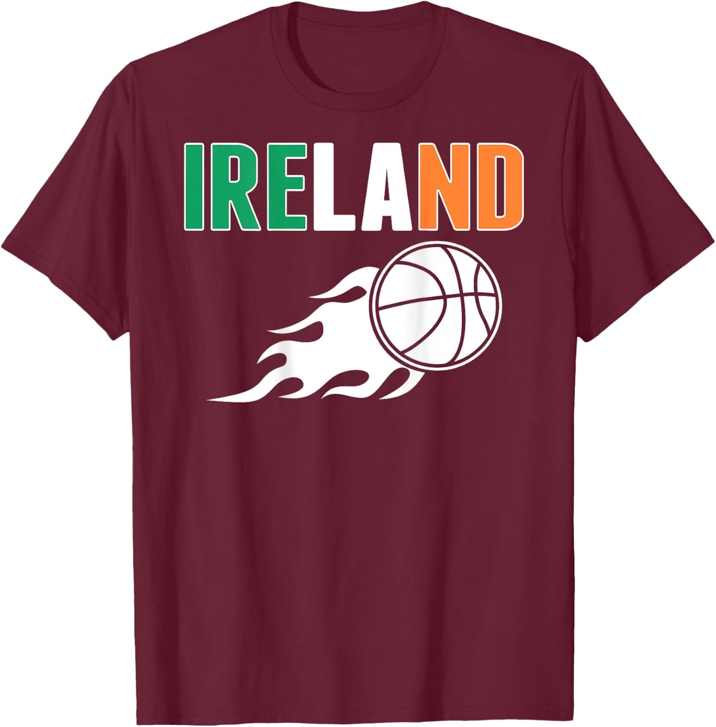 Ireland Basketball Fans Jersey - Irish Flag Summer Sports Men Women Kids T-Shirt - T-Shirt | Maroon