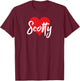 I Love Scotty First Name I Heart Named T-Shirt - T-Shirt | Maroon