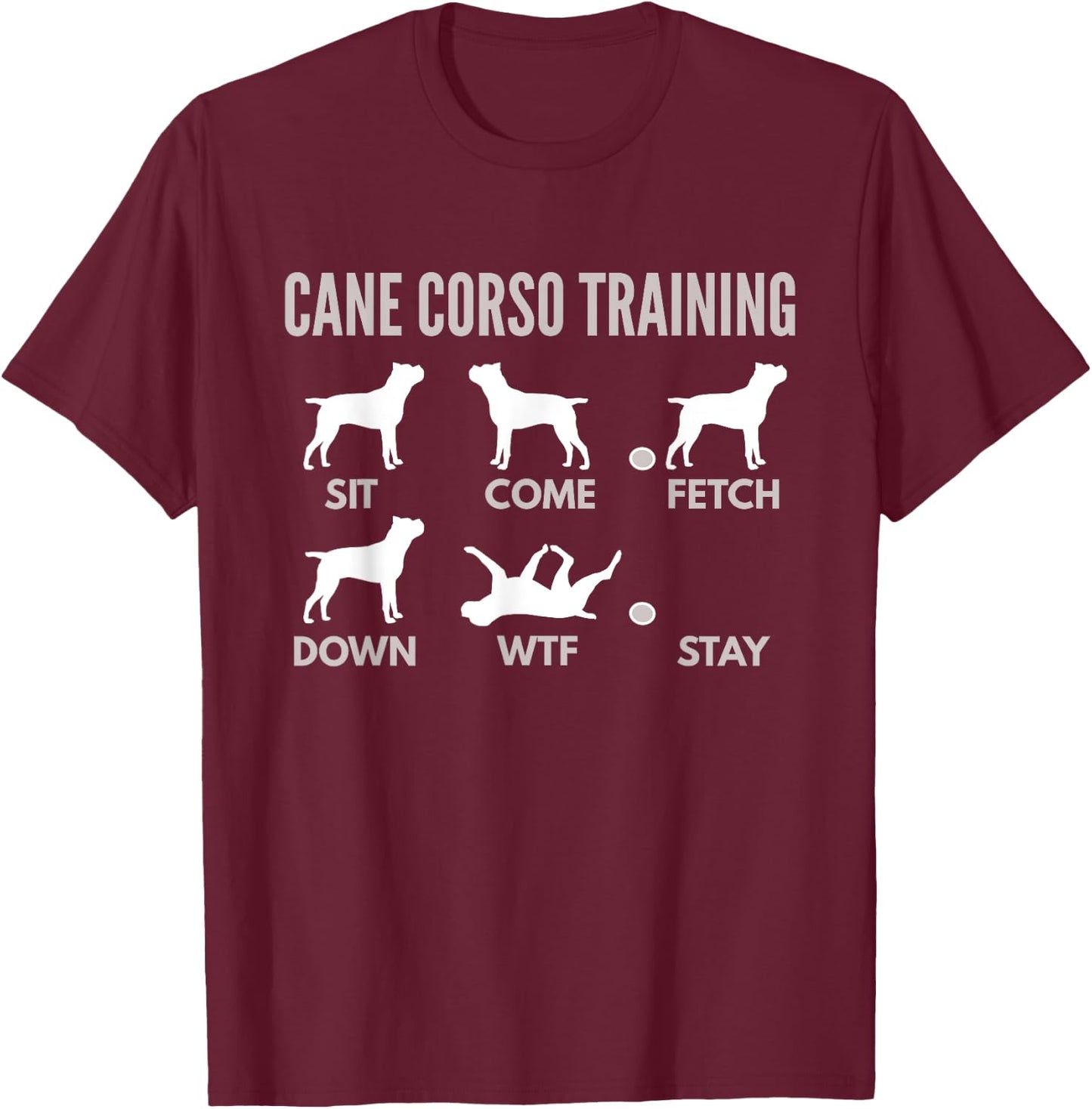 Cane Corso Shirts - Italian Mastiff T-Shirt - T-Shirt | Maroon