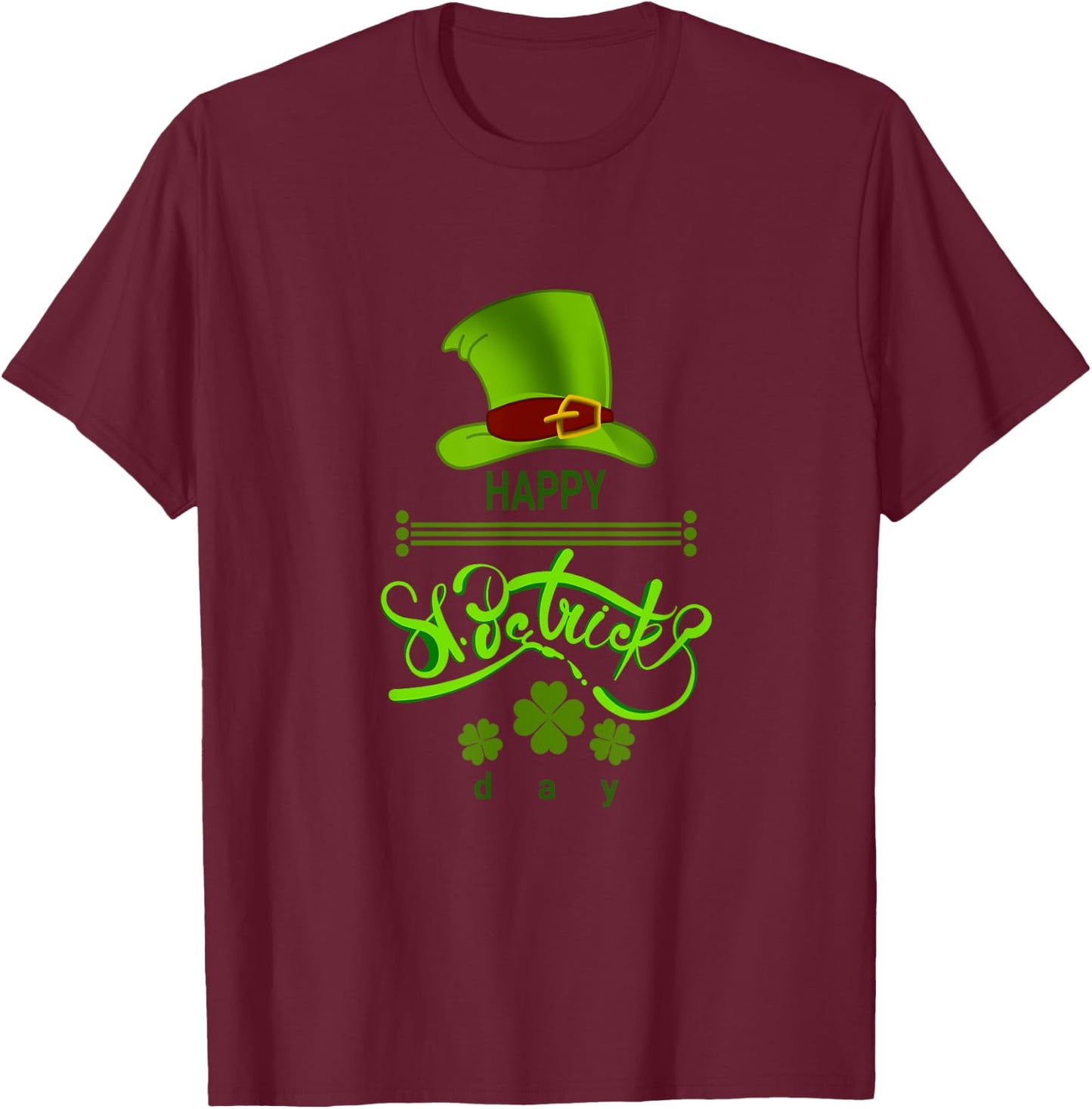 Happy St. Patrick's Day T-Shirt - T-Shirt | Maroon