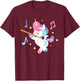Flute Unicorn - Flute Player Flutist Marching Band Music T-Shirt - T-Shirt | Maroon