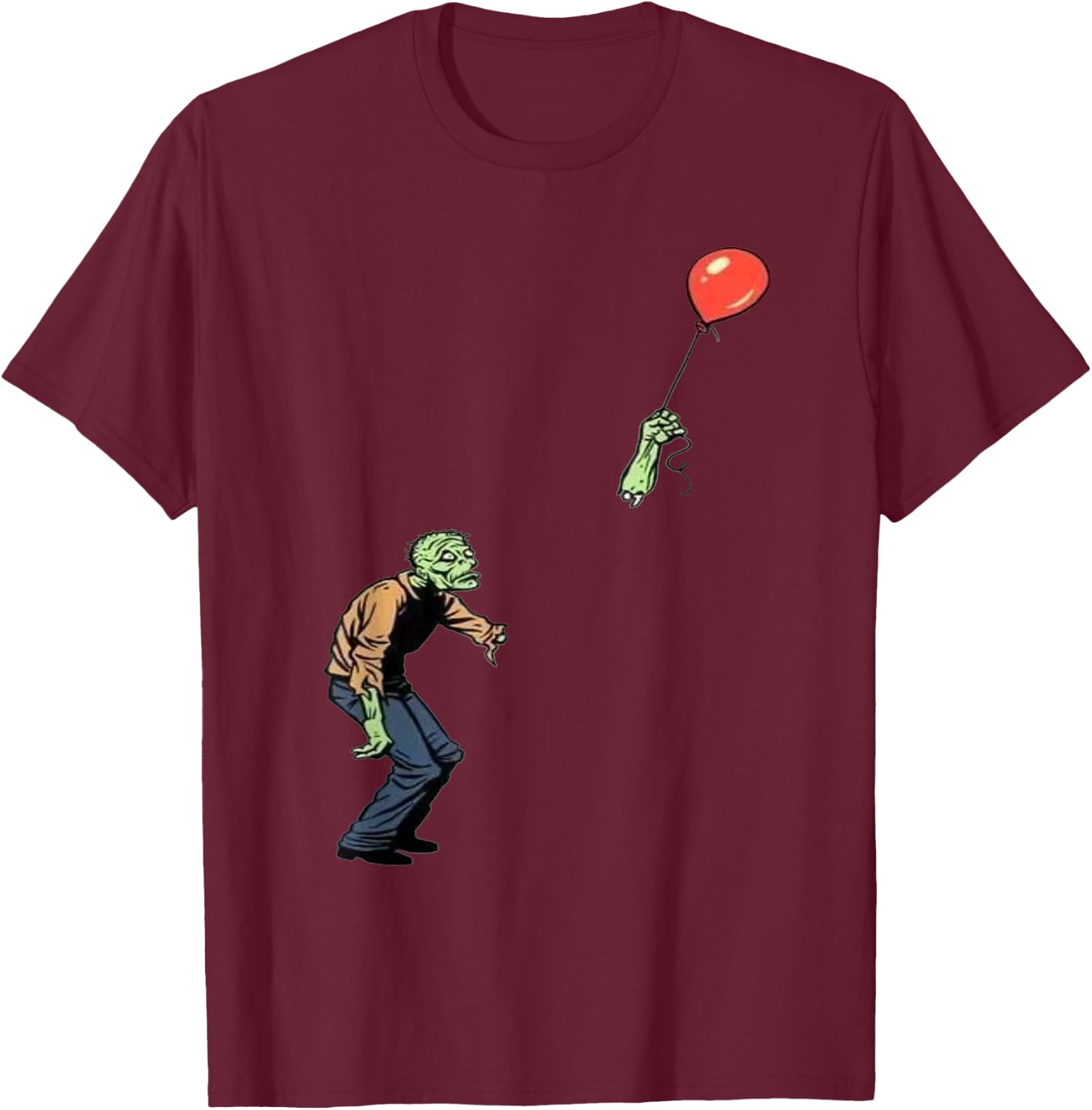 Zombie Birthday Balloons , Zombie Kids Birthday T-Shirt - T-Shirt | Maroon