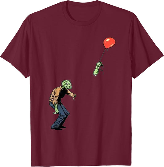 Zombie Birthday Balloons , Zombie Kids Birthday T-Shirt - T-Shirt | Maroon