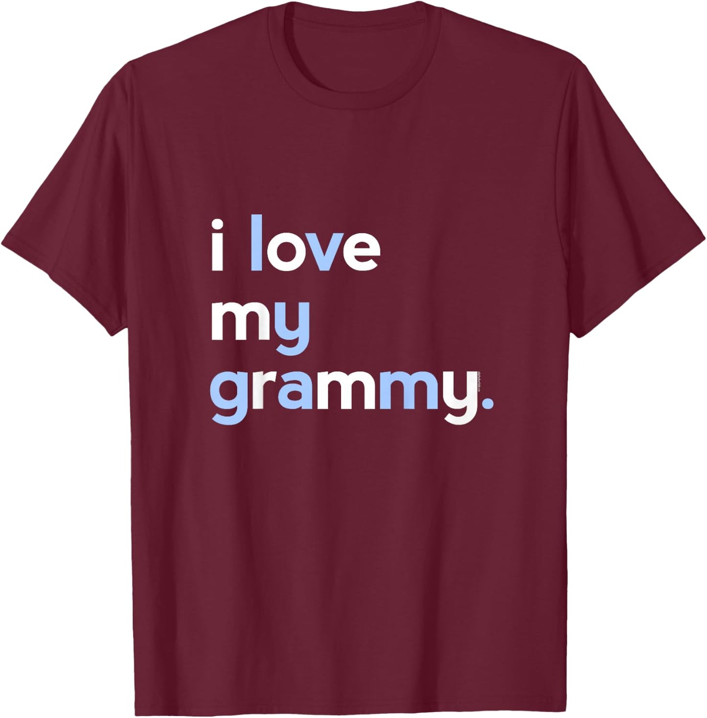 I Love My Grammy Shirt for Boys | Grandma Mothers Day T-Shirt - T-Shirt | Maroon