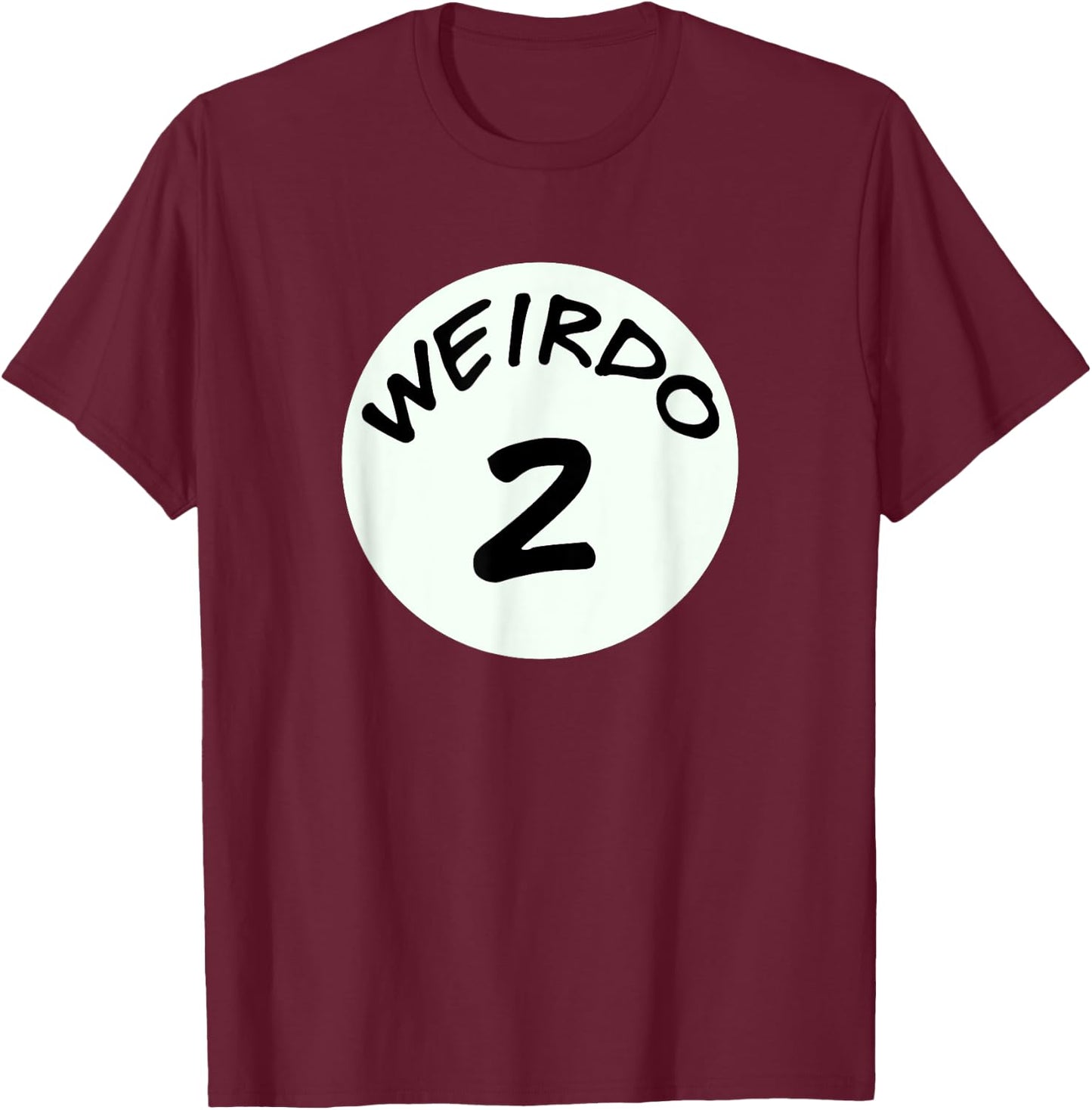 Best Friends , Weirdo 2, Matching Couples, BFF T-Shirt - T-Shirt | Maroon