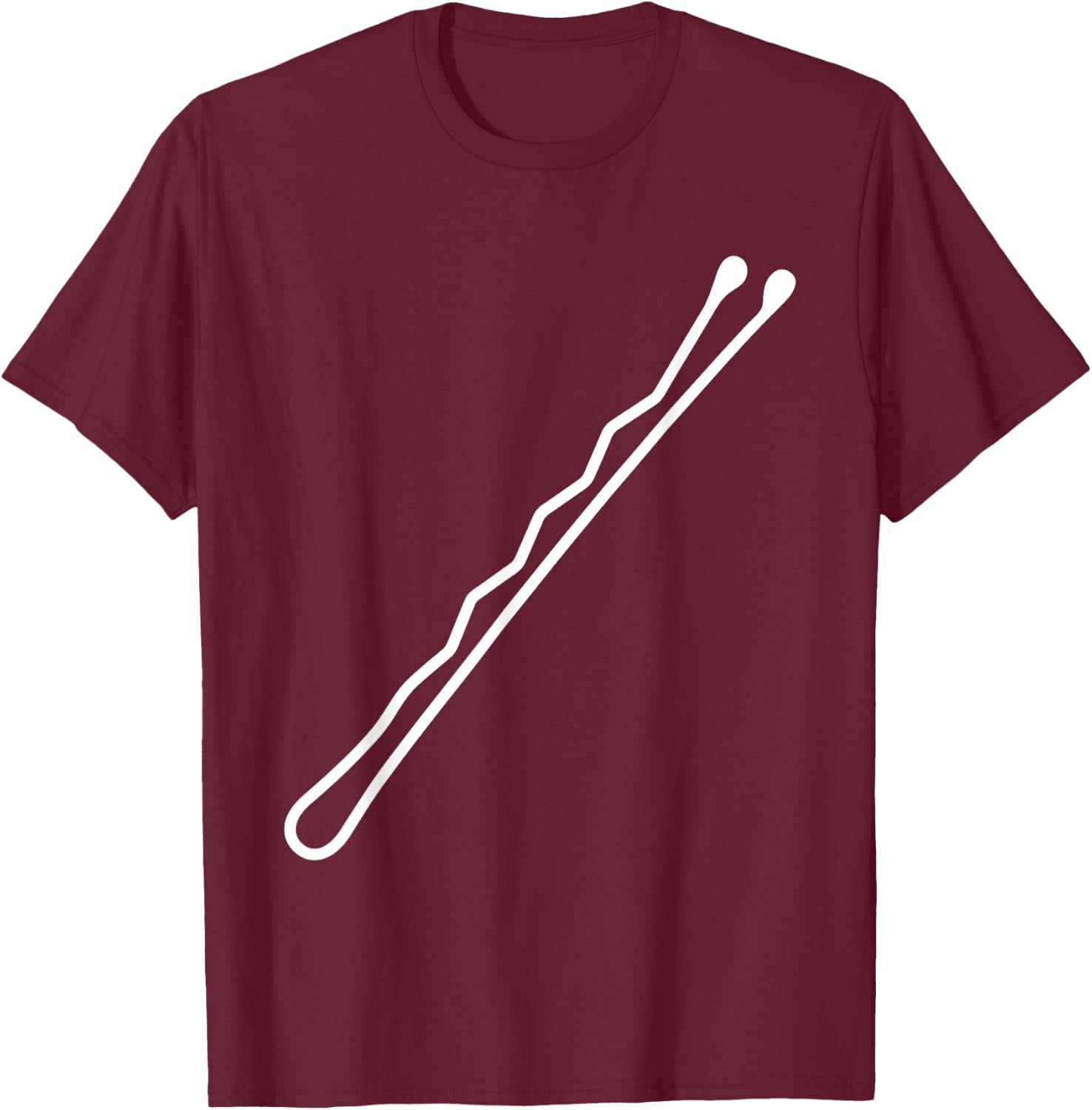 Bobby Pin Hairpin Hairdresser Hairstylist Beauty Salon Team T-Shirt - T-Shirt | Maroon