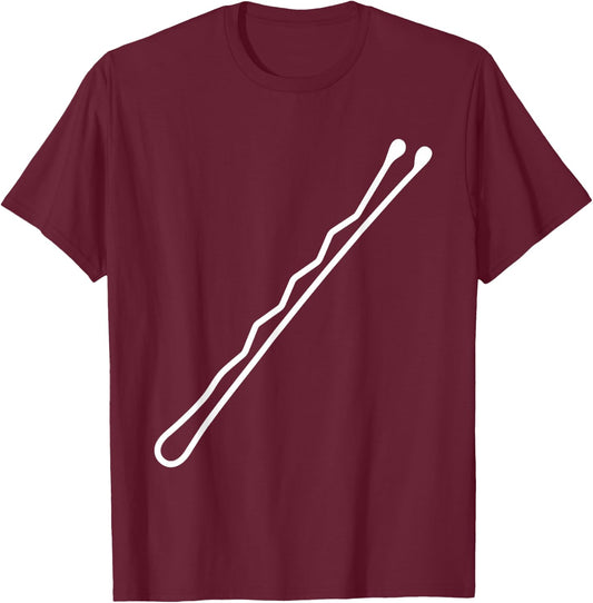 Bobby Pin Hairpin Hairdresser Hairstylist Beauty Salon Team T-Shirt - T-Shirt | Maroon