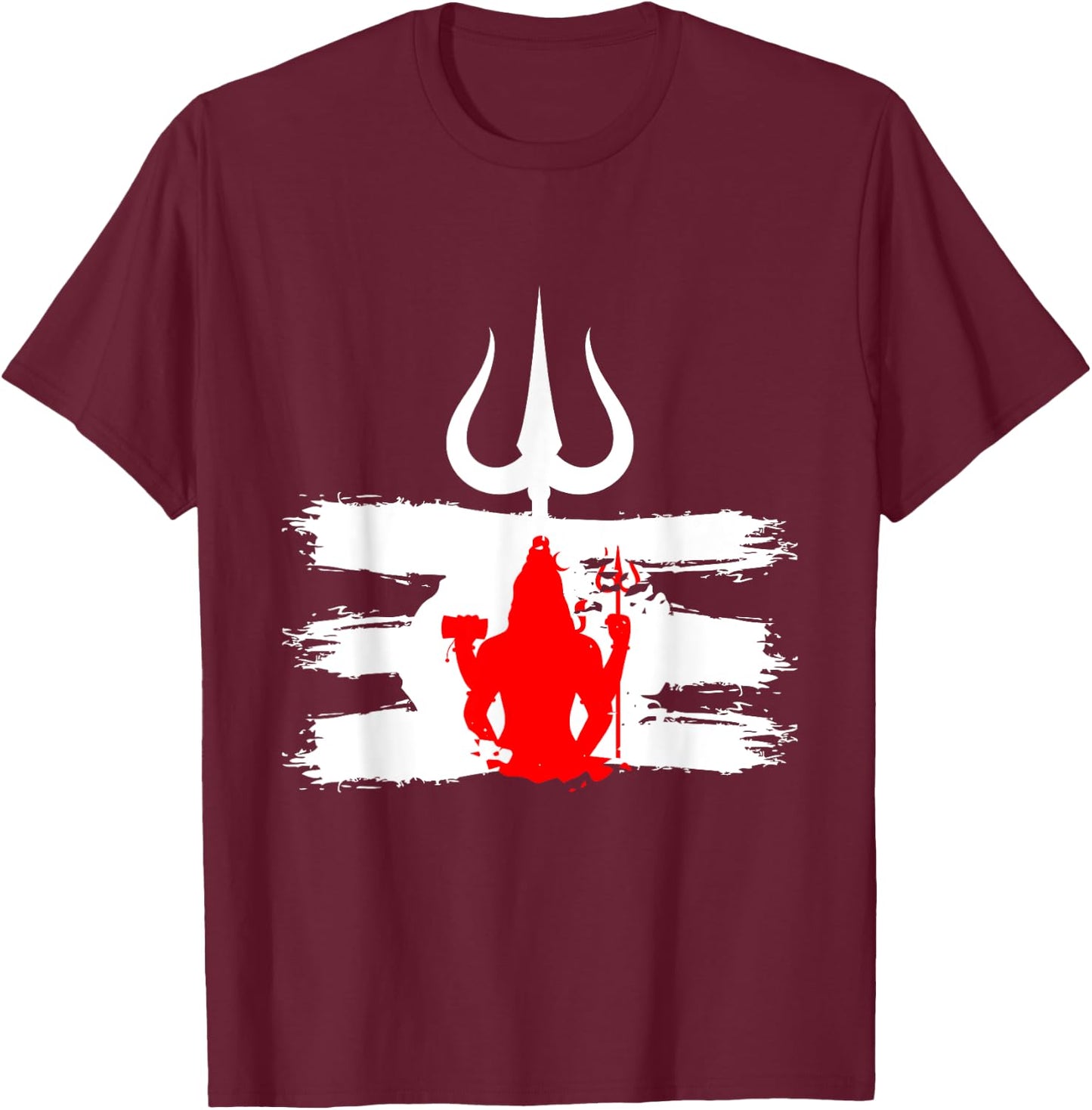 Shiva Hindu Hinduism India Buddhism Religion Ganesha Vishnu T-Shirt - T-Shirt | Maroon