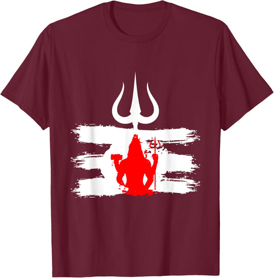 Shiva Hindu Hinduism India Buddhism Religion Ganesha Vishnu T-Shirt - T-Shirt | Maroon