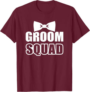 Groom Squad Stag Night T-Shirt - T-Shirt | Maroon