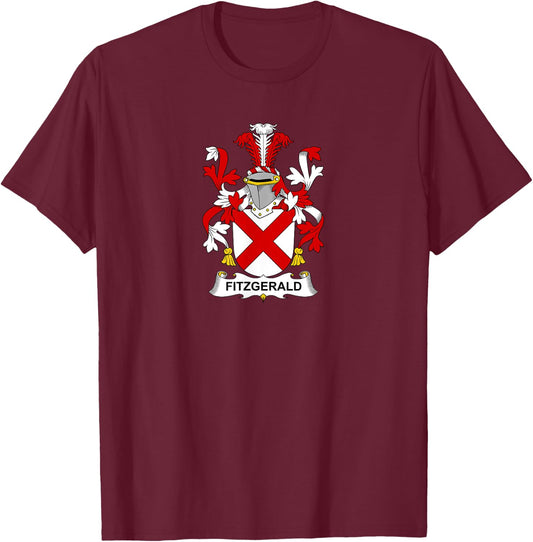 Fitzgerald Coat of Arms - Family Crest T-Shirt - T-Shirt | Maroon
