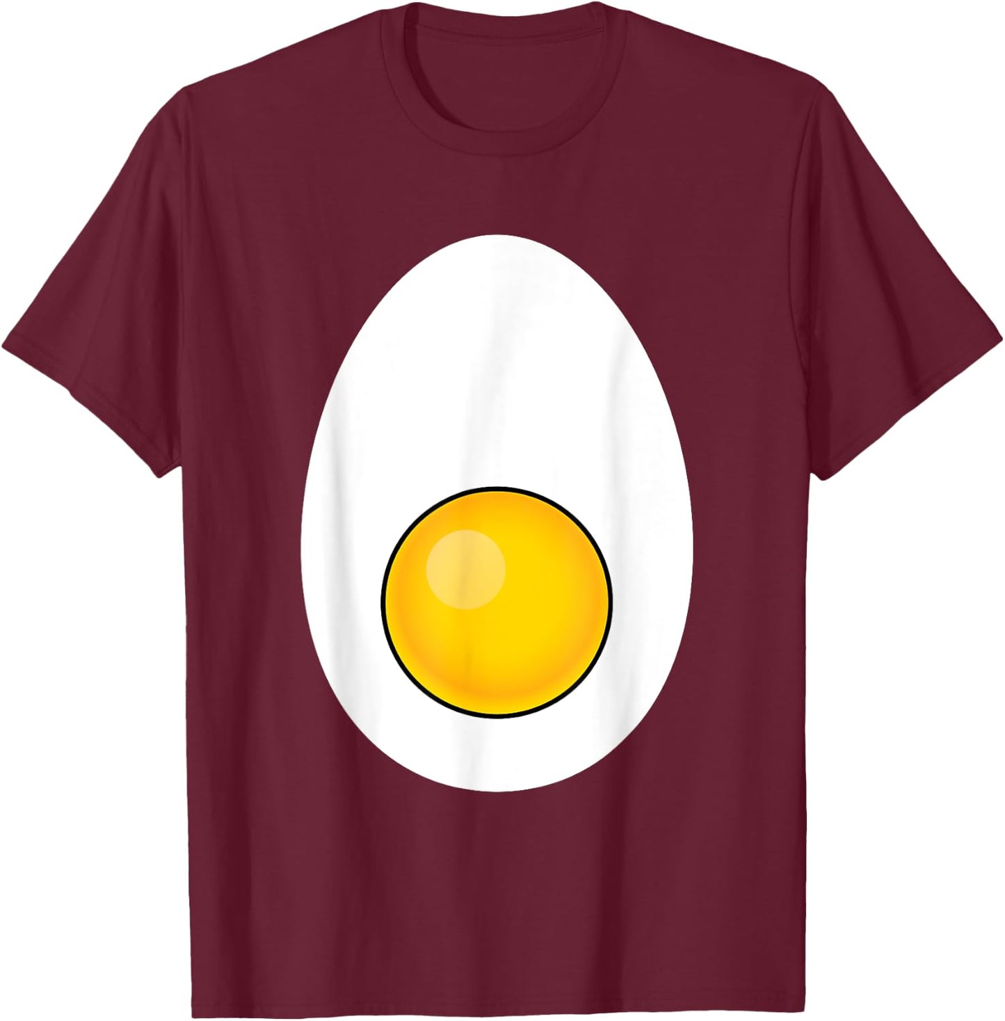 Funny Halloween Deviled Egg Costume Men Women Fun Egg T-Shirt - T-Shirt | Maroon