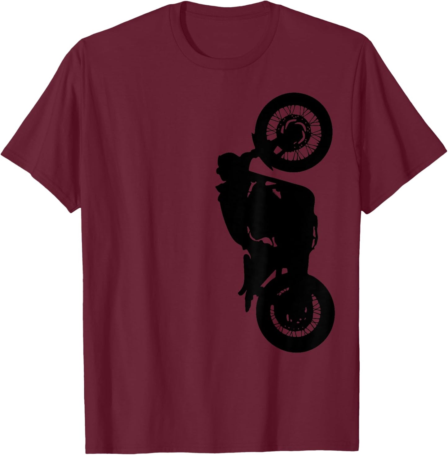 Custom Bobber Motorcycle - Chopper - Rat Bike - Vintage T-Shirt - T-Shirt | Maroon