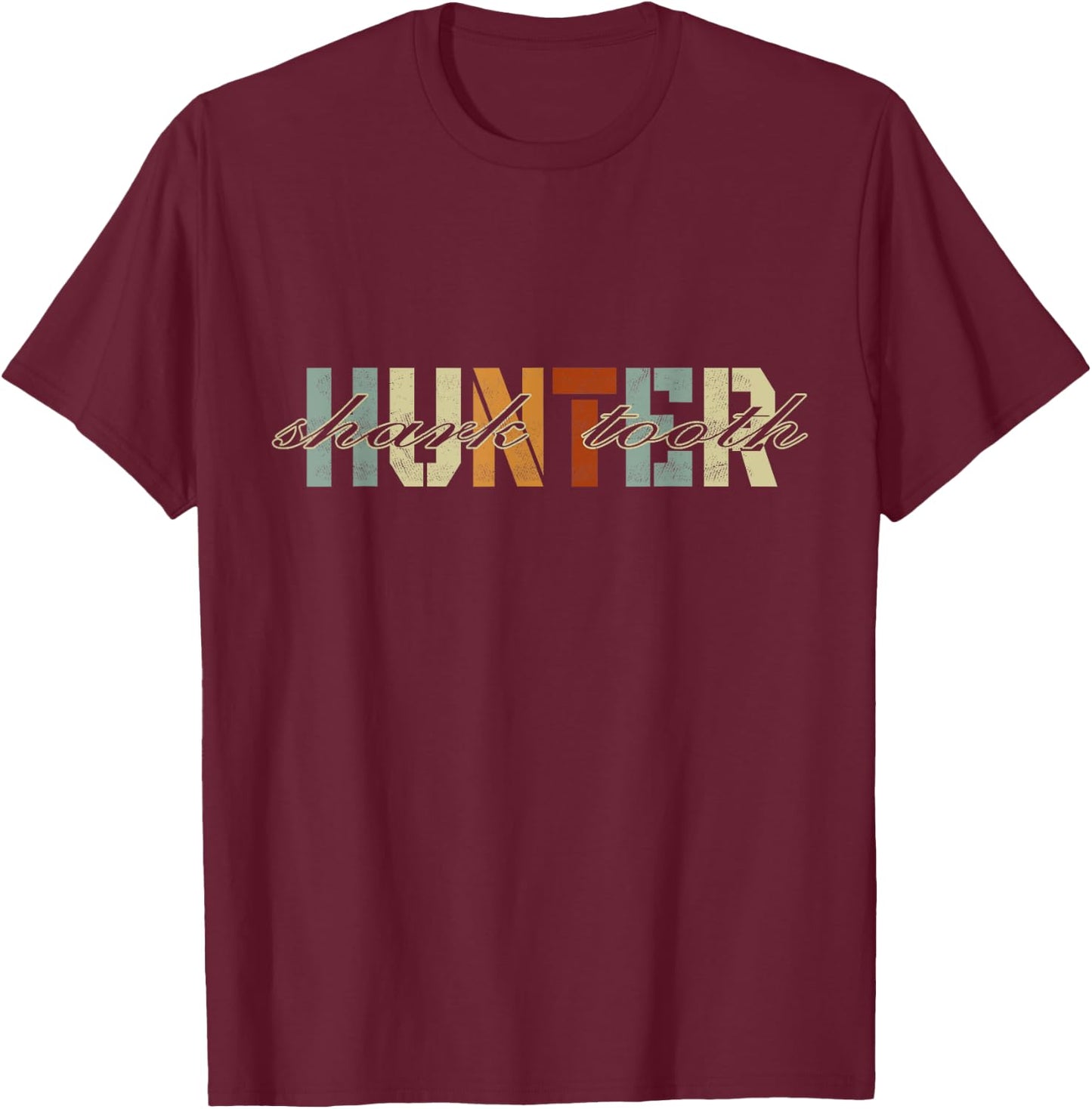 Shark Teeth Hunter Fossil Collector Paleontologist T-Shirt - T-Shirt | Maroon