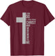 I Can Do All Things Through Christ Who Strengthens Me Cross T-Shirt - T-Shirt | Maroon
