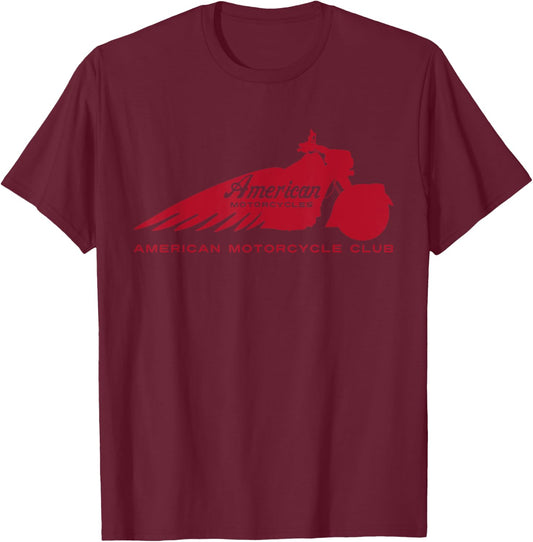 Vintage American Motorcycle Club Men Women Teens Youth Gift T-Shirt - T-Shirt | Maroon