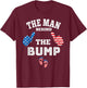 The Man Behind The Baby Bump, July 4th T-Shirt - T-Shirt | Maroon