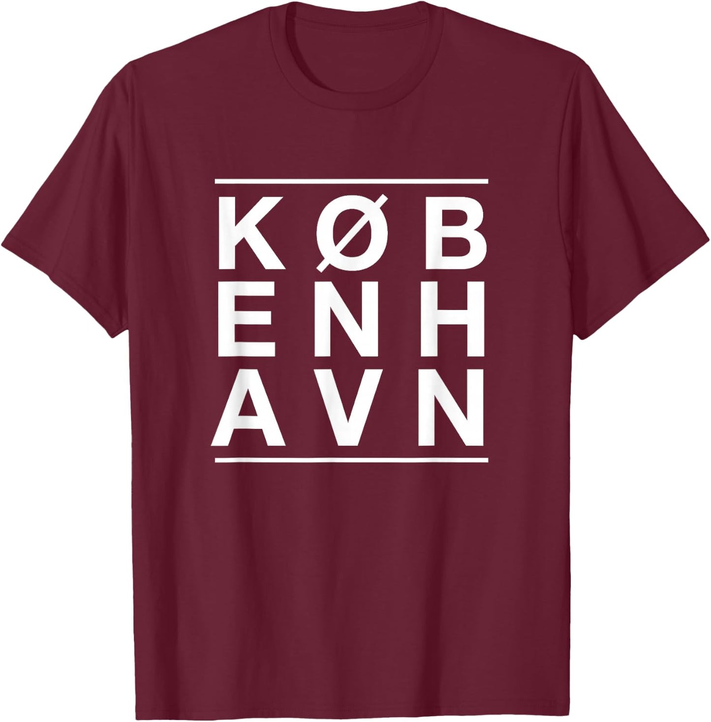 København design by Copenhagen Denmark designs. T-Shirt - T-Shirt | Maroon