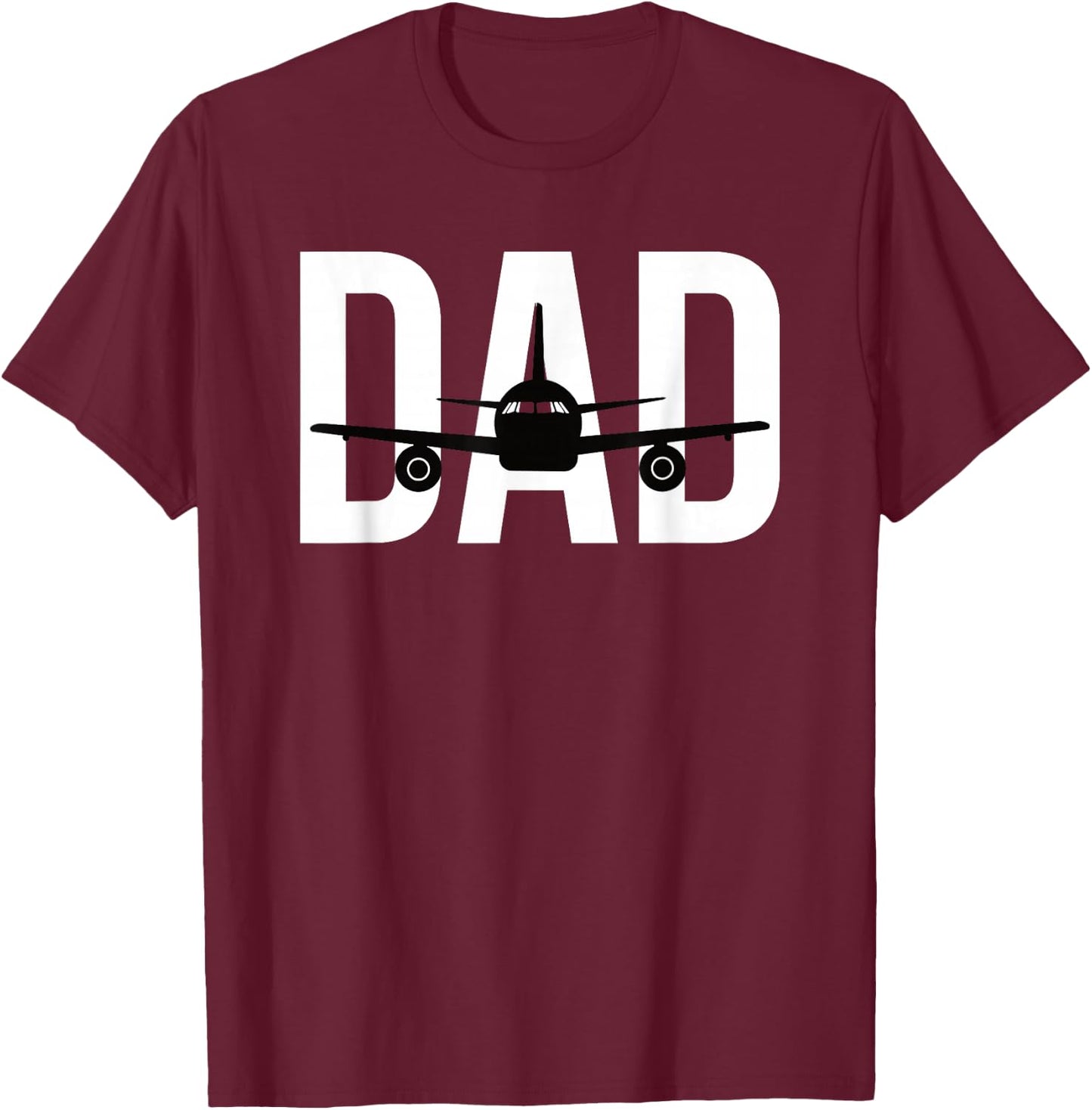Funny Airplane Pilot Dad Shirt Aviation Lover Gift Dad Pilot T-Shirt - T-Shirt | Maroon