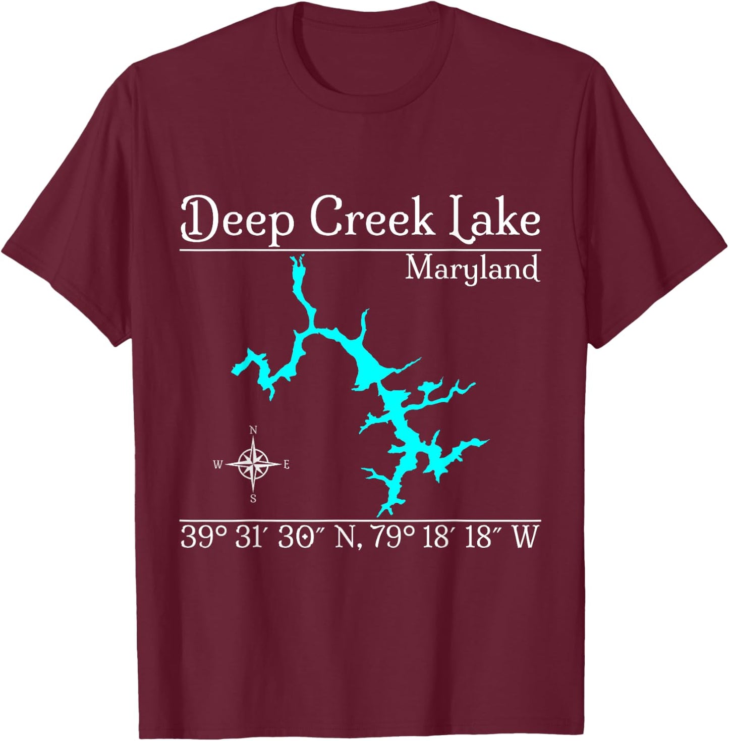 Deep Creek Lake, Maryland T-Shirt - T-Shirt | Maroon
