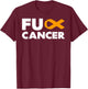 Fuck Cancer - Fuck Leukemia Cancer Awareness T-Shirt - T-Shirt | Maroon