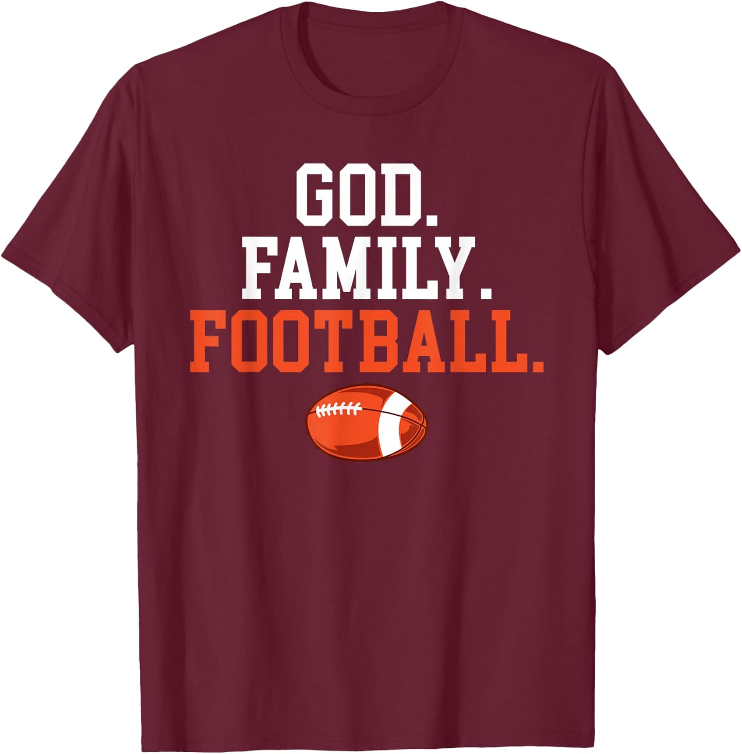 God Family Football Footballer T-Shirt - T-Shirt | Maroon