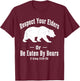 Respect Your Elders Bear shirt For Man And Women T-Shirt - T-Shirt | Maroon
