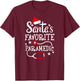 Santa's Favorite Paramedic Christmas Medical Technician EMT T-Shirt - T-Shirt | Maroon